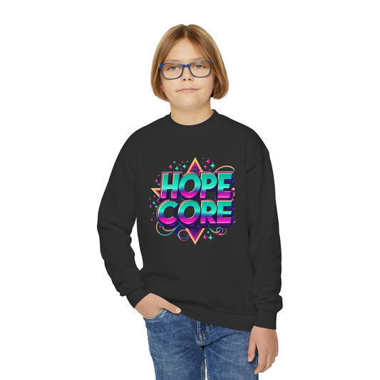 Hopecore Retro Gift, Youth Crewneck Sweatshirt