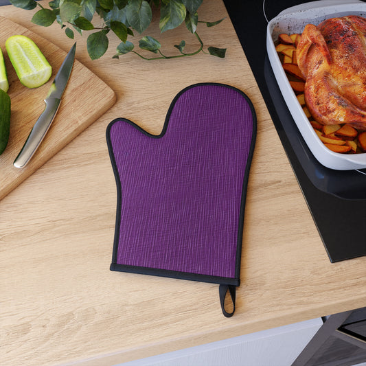 Violet/Plum/Purple: Denim-Inspired Luxurious Fabric - Oven Glove