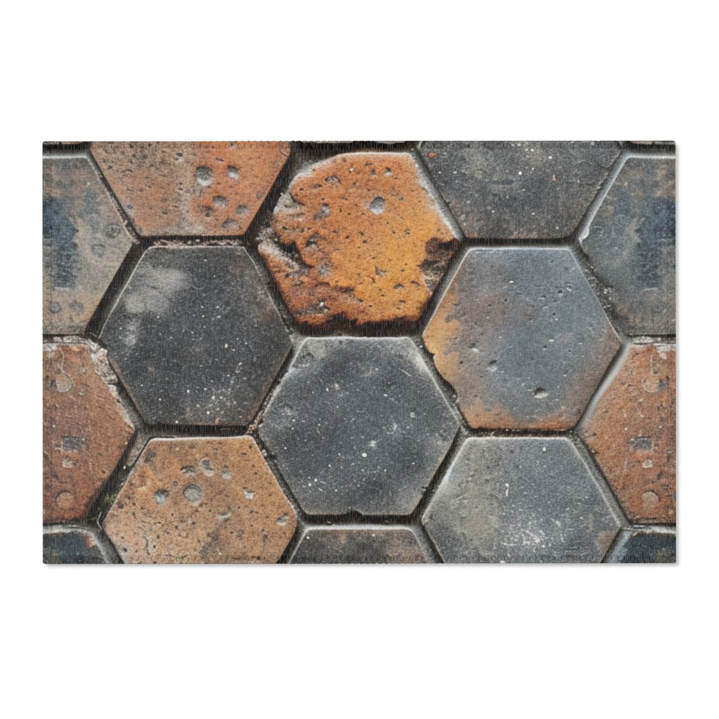 Hexagonal Floor Tiles, Faux Graphic Gift, Area Rugs