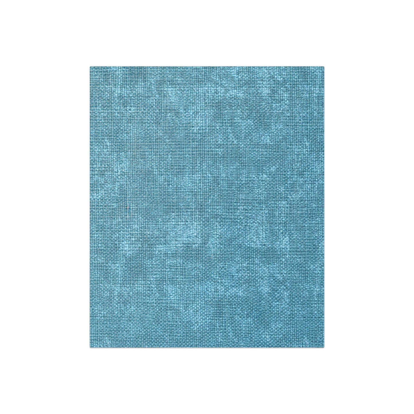 Bright Aqua Teal: Denim-Inspired Refreshing Blue Summer Fabric - Crushed Velvet Blanket