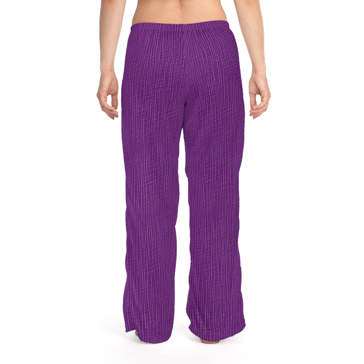 Violet/Plum/Purple: Denim-Inspired Luxurious Fabric - Women's Pajama Pants (AOP)