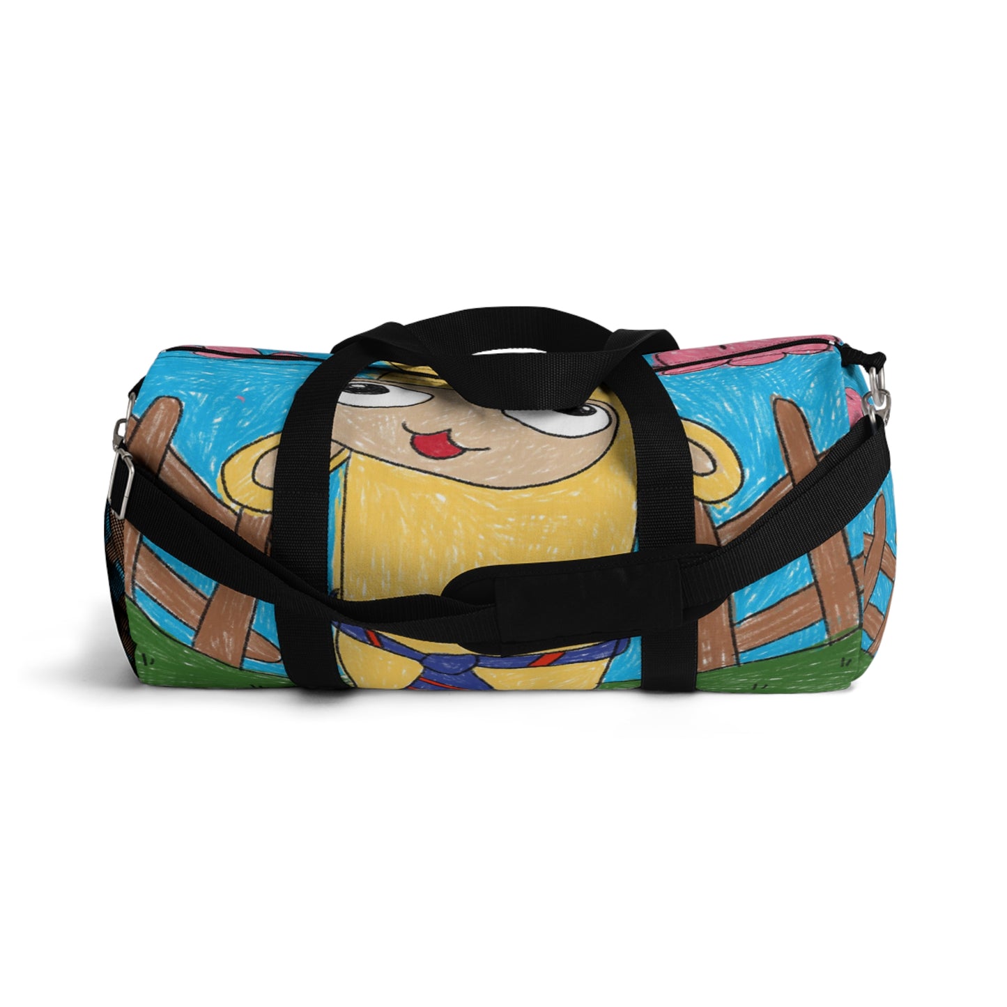 Llama Lovers: Heart and Animal Design Graphic Duffel Bag