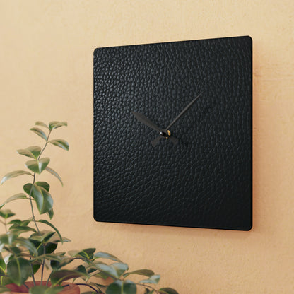 Black Leather Design - Acrylic Wall Clock