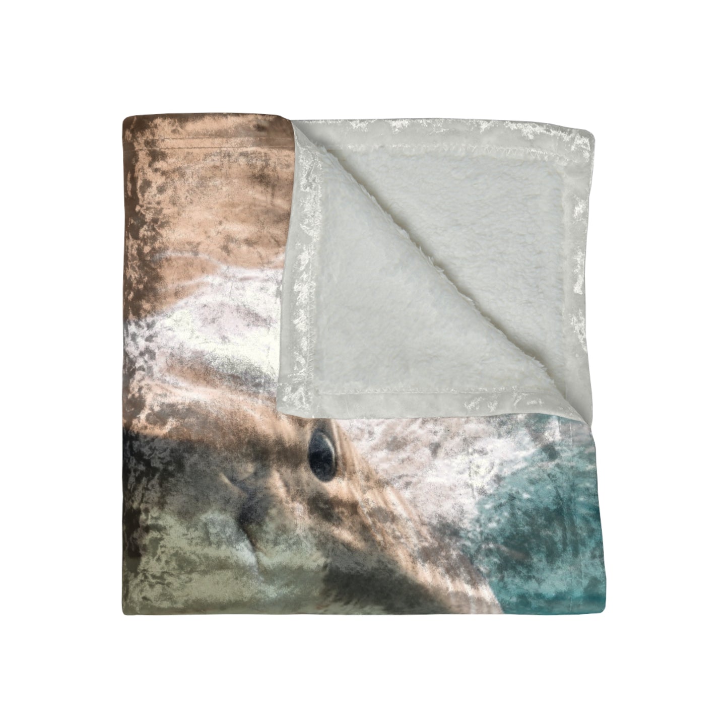 Bull Shark: River Monster Menace - Realistic Dark Water Predator - Crushed Velvet Blanket