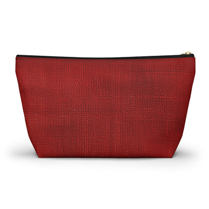 Juicy Red Berry Blast: Denim Fabric Inspired Design - Accessory Pouch w T-bottom