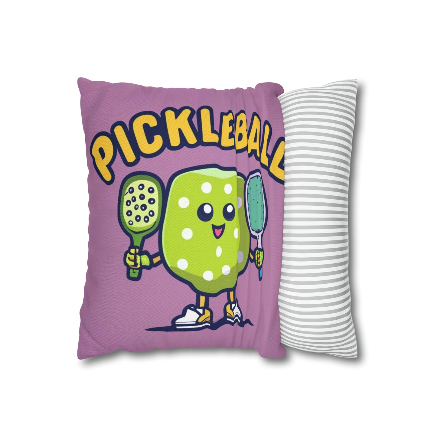 Pickleball Anime kawaii - Cartoon Graphic - Sport Character - Spun Polyester Square Pillow Case