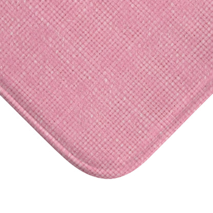 Pastel Rose Pink: Denim-Inspired, Refreshing Fabric Design - Bath Mat