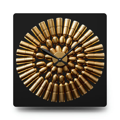 Decorative Bullet Motif Acrylic Wall Clock - Industrial Chic Timepiece