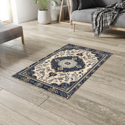 Elegant Dobby Rug with Intricate Oriental Design - High-Quality Material