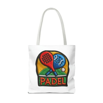 Padel Chenille Patch, Faux Graphic- Tote Bag (AOP)