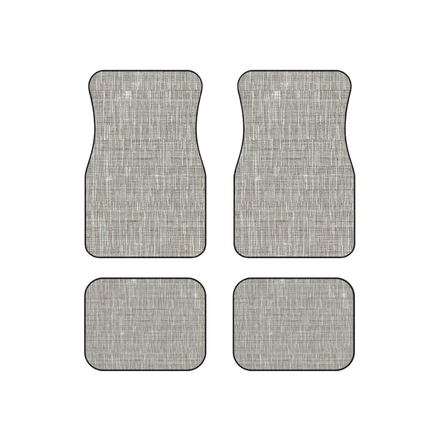 Silver Grey: Denim-Inspired, Contemporary Fabric Design - Car Mats (Set of 4)