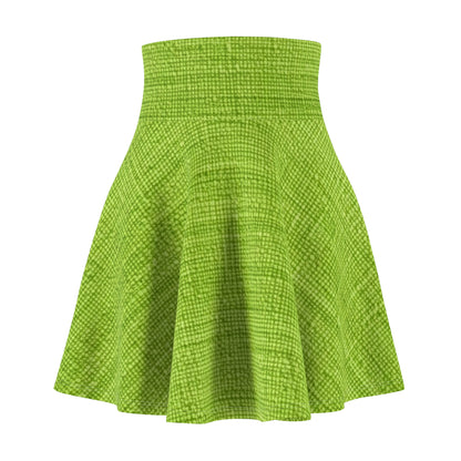 Lush Grass Neon Green: Denim-Inspired, Springtime Fabric Style - Women's Skater Skirt (AOP)