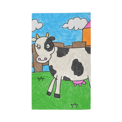 Cow Moo Farm Barn Animal Character Dobby Rug