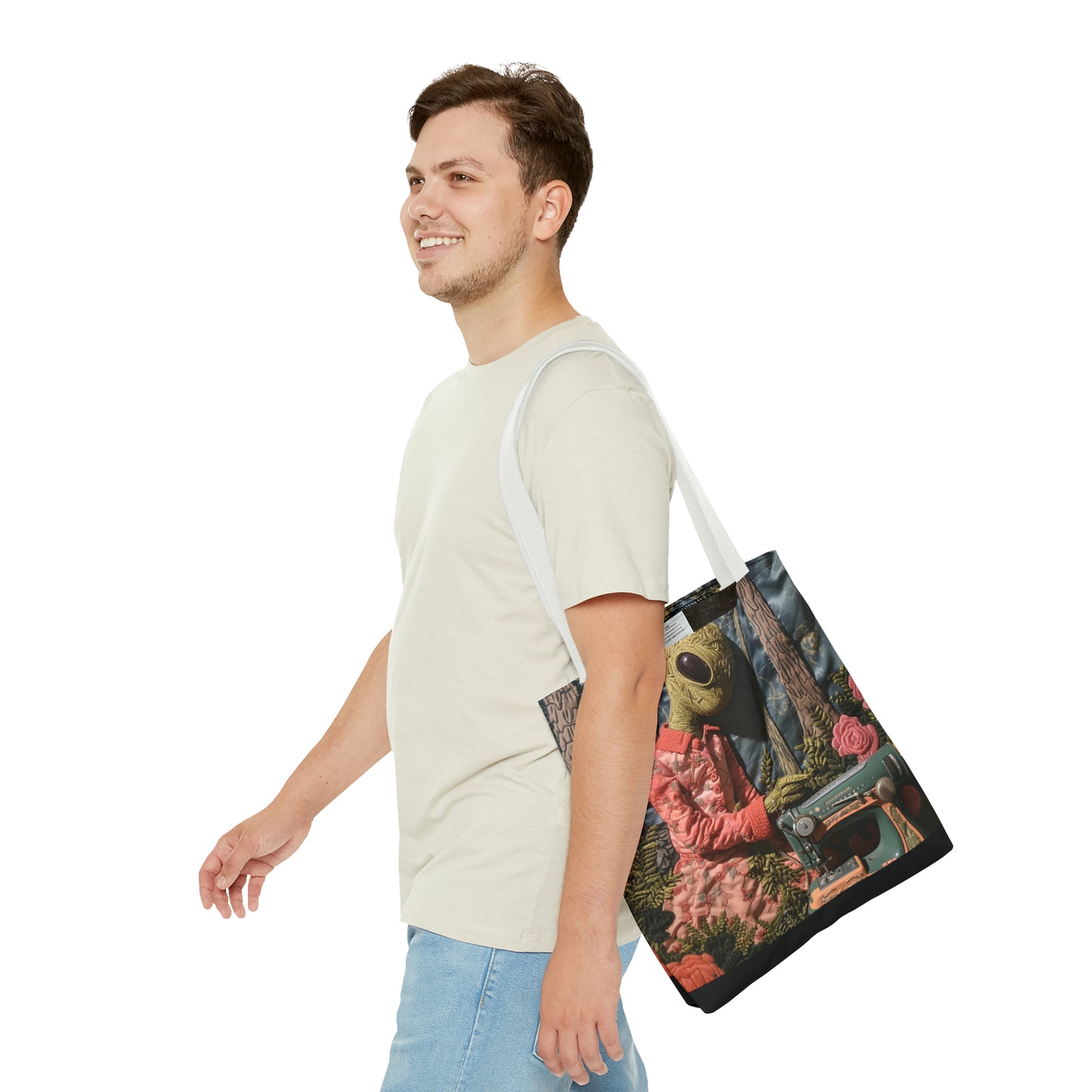 Alien Sewing Bordar, Máquina de Coser, Bolso Tote (AOP)