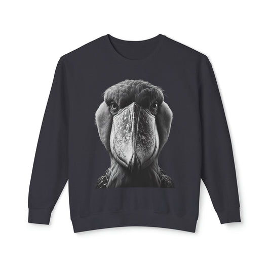 Shoebill Bird, Bird Watch Gift. Unisex Lightweight Crewneck Sweatshirt