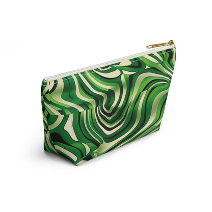 Disco Zebra Green - Accessory Pouch w T-bottom