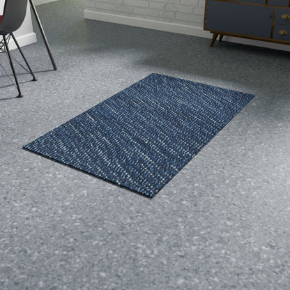 Denim-Inspired Design - Distinct Textured Fabric Pattern - Dobby Rug