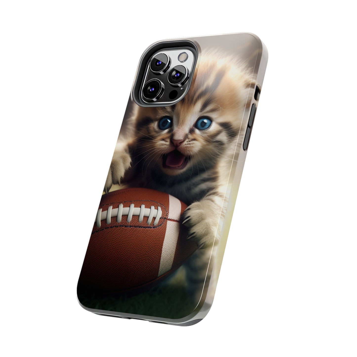 Football Kitten Touchdown: el juego deportivo ganador de Tabby - Estuches resistentes para teléfonos