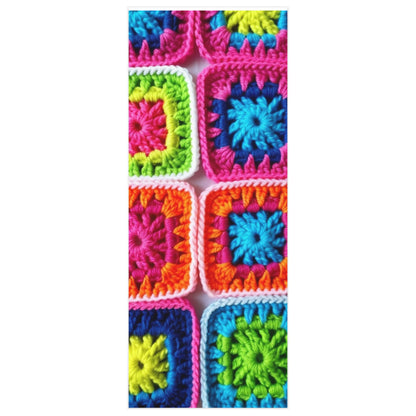 Crochet Granny Square, Summer Cotton, Patchwork, Retro Floral Design, Crochet Cotton - Wrapping Paper