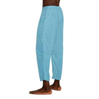 Bright Aqua Teal: Denim-Inspired Refreshing Blue Summer Fabric - Men's Pajama Pants (AOP)