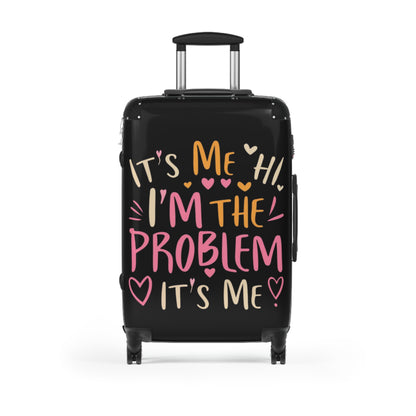 Its Me Hi Im The Problem Its Me - Retro Heart Valentine Gift - Suitcase