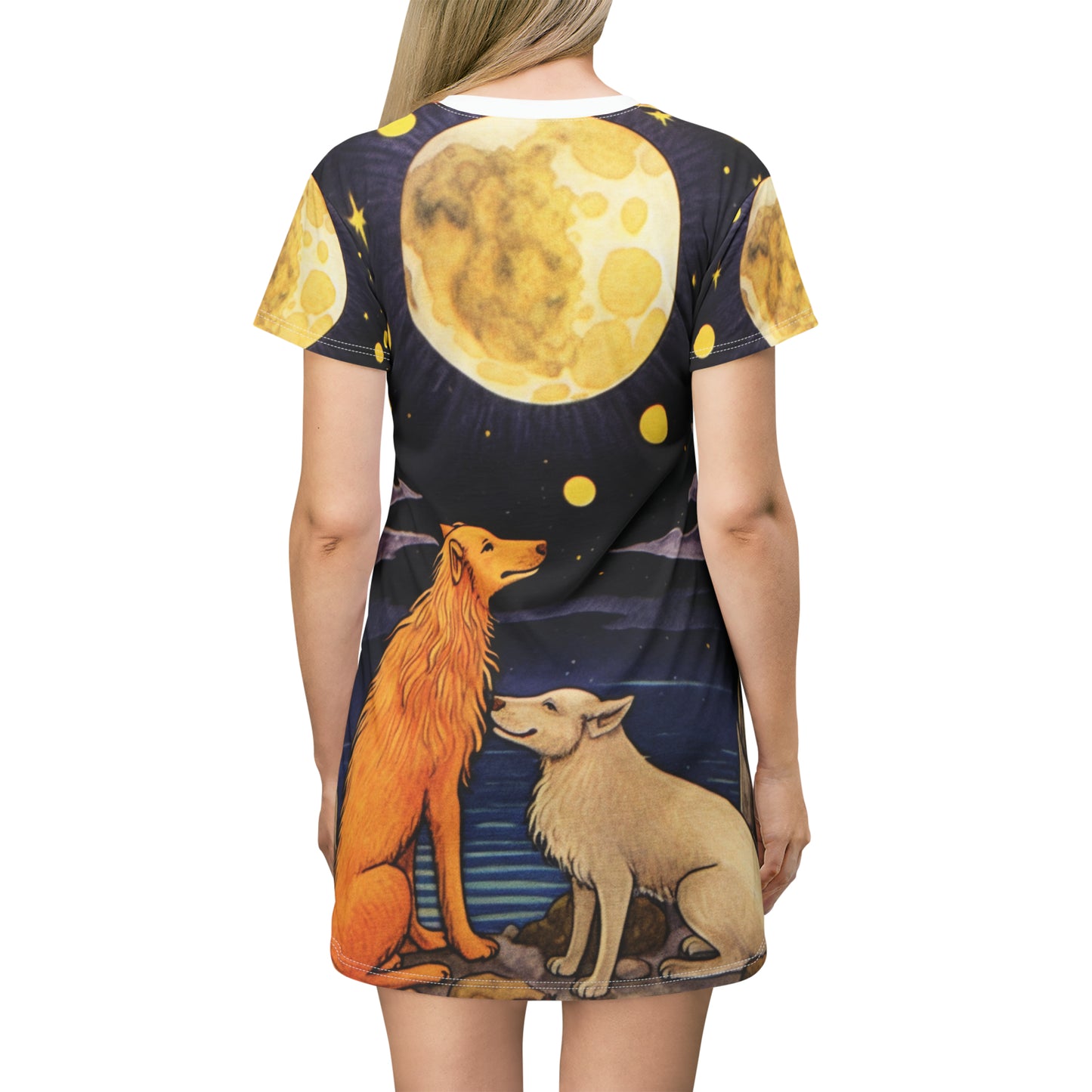 Arte de la carta del Tarot lunar: abraza tu intuición y tus sueños - Vestido de camiseta (AOP) 