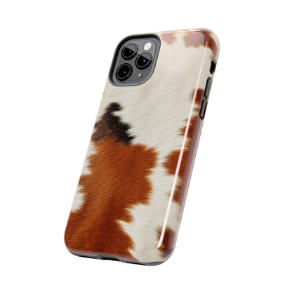 Hair Cowhide Leather Natural Design Durable Rugged Style - Tough Phone Cases