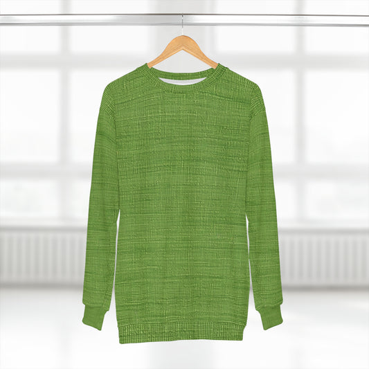 Estilo vaquero verde oliva: tela texturizada y sin costuras - Sudadera unisex (AOP) 