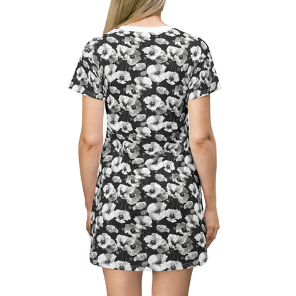 Neutral Poppy Midi Dress - T-Shirt Dress (AOP)