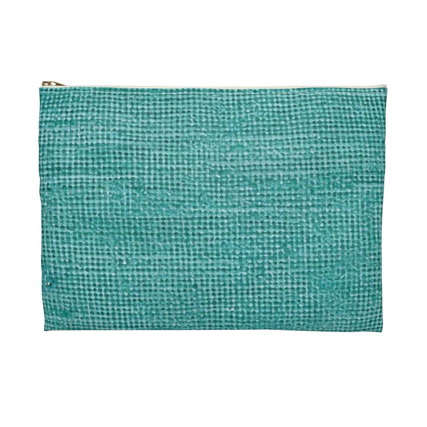 Quality Mint Turquoise Denim Fabric Deisgn, Stylish Material - Accessory Pouch