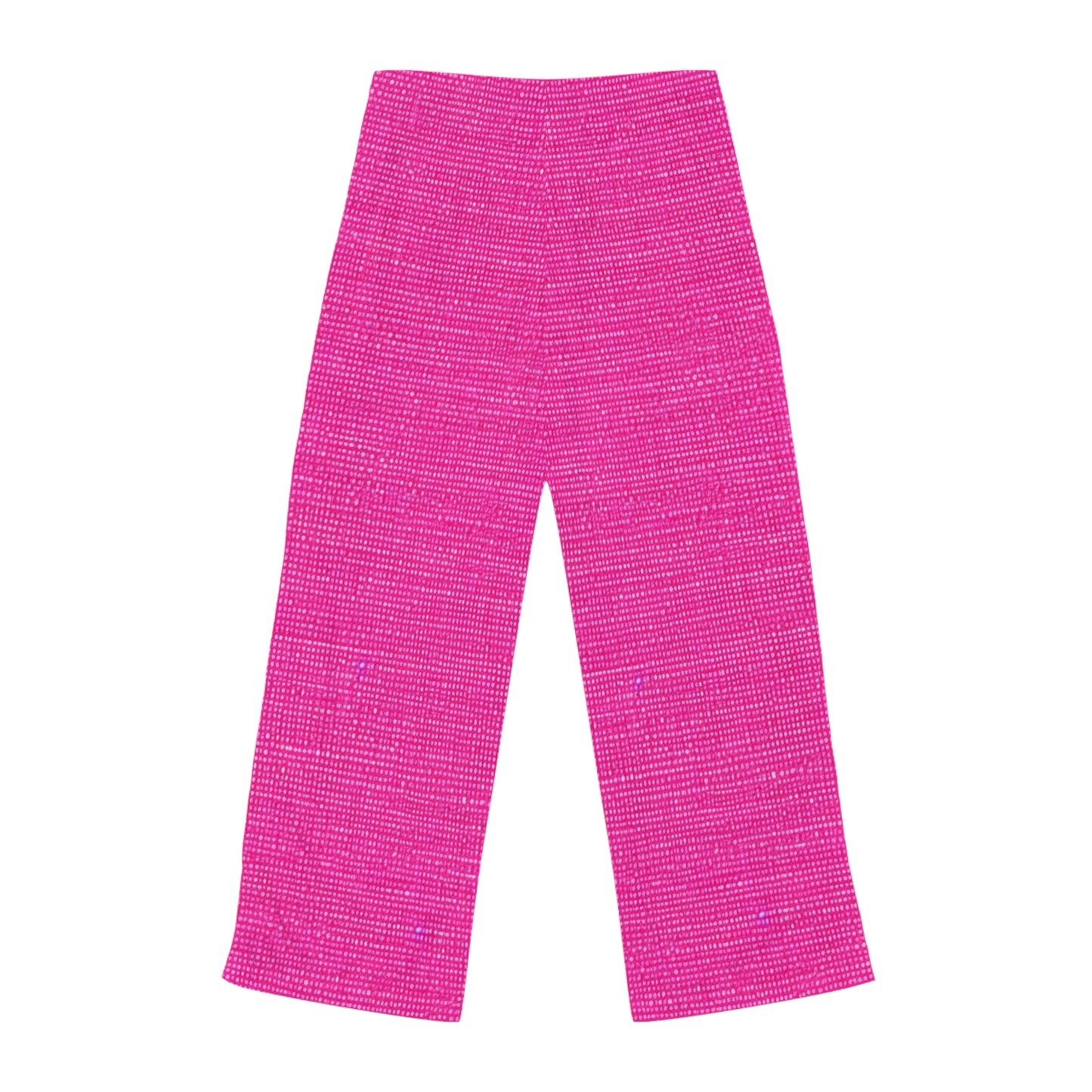 Hot Neon Pink Doll Like: Denim-Inspired, Bold & Bright Fabric - Women's Pajama Pants (AOP)