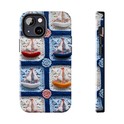 Crochet Boat Ship Sea Vessel Ocean Beach Travel Yacht Design - Tough Phone Cases