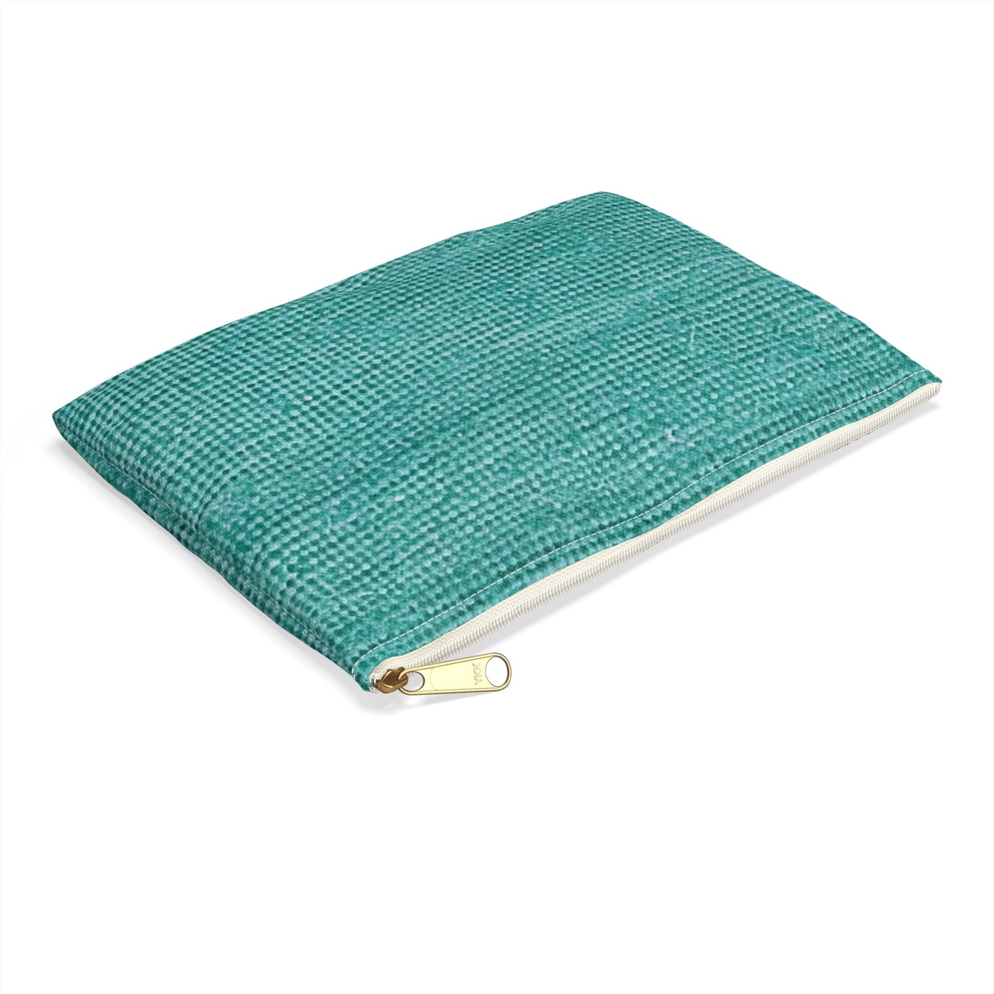 Quality Mint Turquoise Denim Fabric Deisgn, Stylish Material - Accessory Pouch