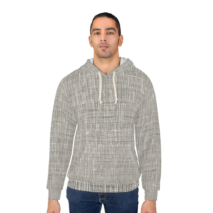 Silver Grey: Denim-Inspired, Contemporary Fabric Design - Unisex Pullover Hoodie (AOP)