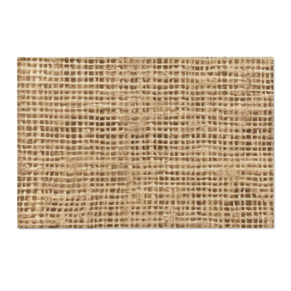 Burlap Fabric Faux Graphic, Area Rugs