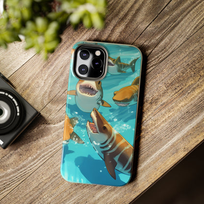 Tiger Shark: Ocean Marine Wildlife - Underwater - Tough Phone Cases