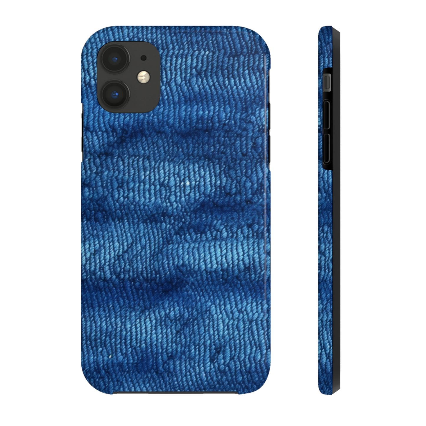 ブルー スペクトラム: デニムにインスパイアされたファブリック、明るい色から暗い色まで - 丈夫な携帯電話ケース