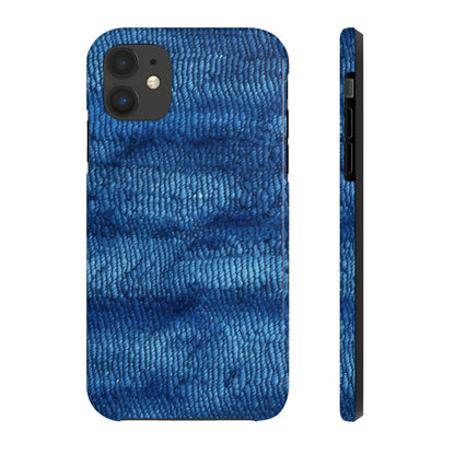 Blue Spectrum: Denim-Inspired Fabric Light to Dark - Tough Phone Cases