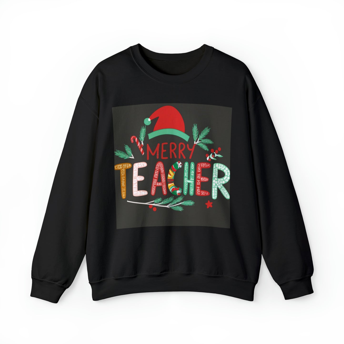 Merry Teacher Winter Holiday - Unisex Heavy Blend™ Crewneck Sweatshirt