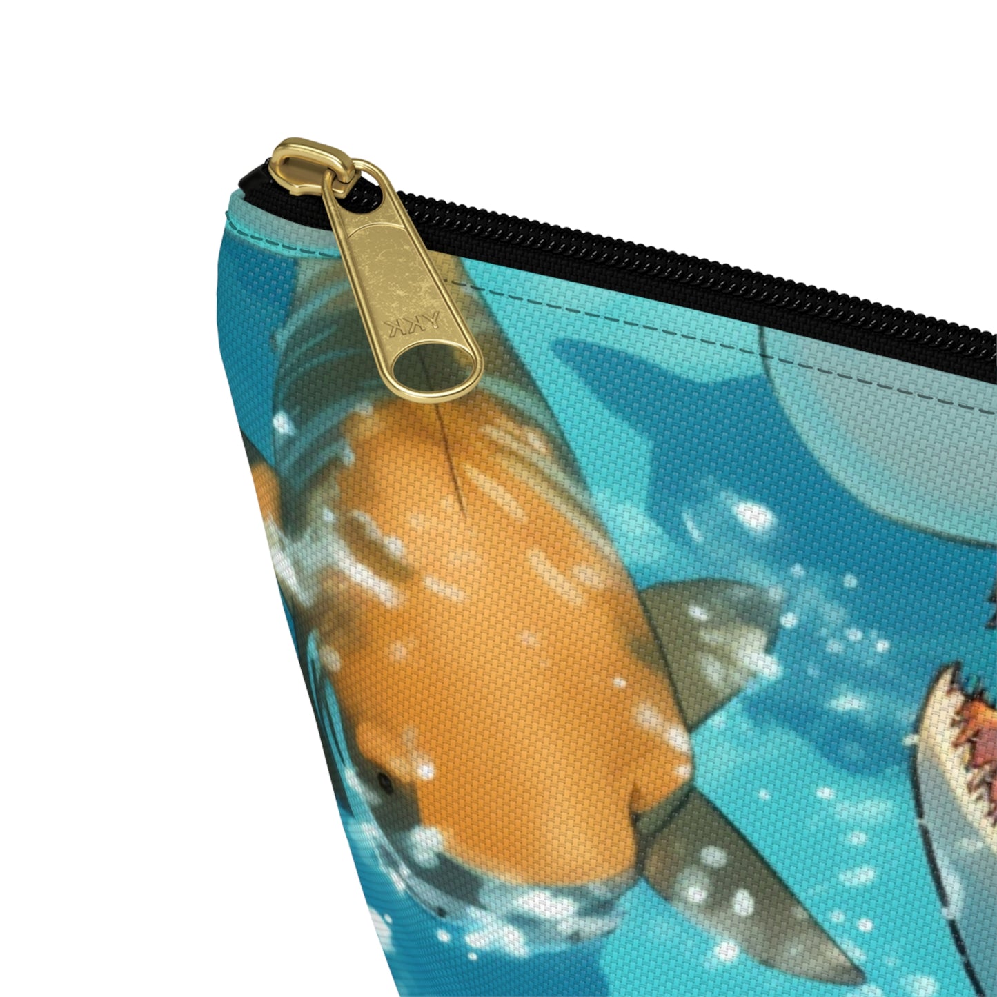 Tiger Shark: Ocean Marine Wildlife - Underwater - Accessory Pouch w T-bottom