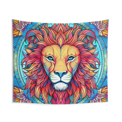 Astrological Leo - Cosmic Zodiac Constellation, Lion Symbol Art - Indoor Wall Tapestries