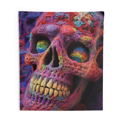 Crochet Skeleton Skull Halloween - Indoor Wall Tapestries