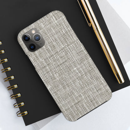 Silver Grey: Denim-Inspired, Contemporary Fabric Design - Tough Phone Cases