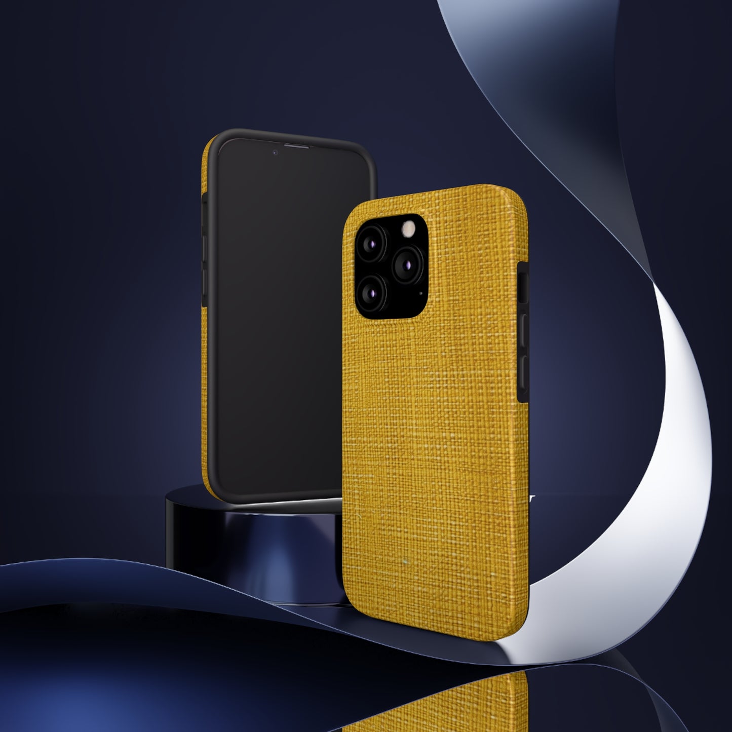 Radiant Sunny Yellow: Denim-Inspired Summer Fabric - Tough Phone Cases