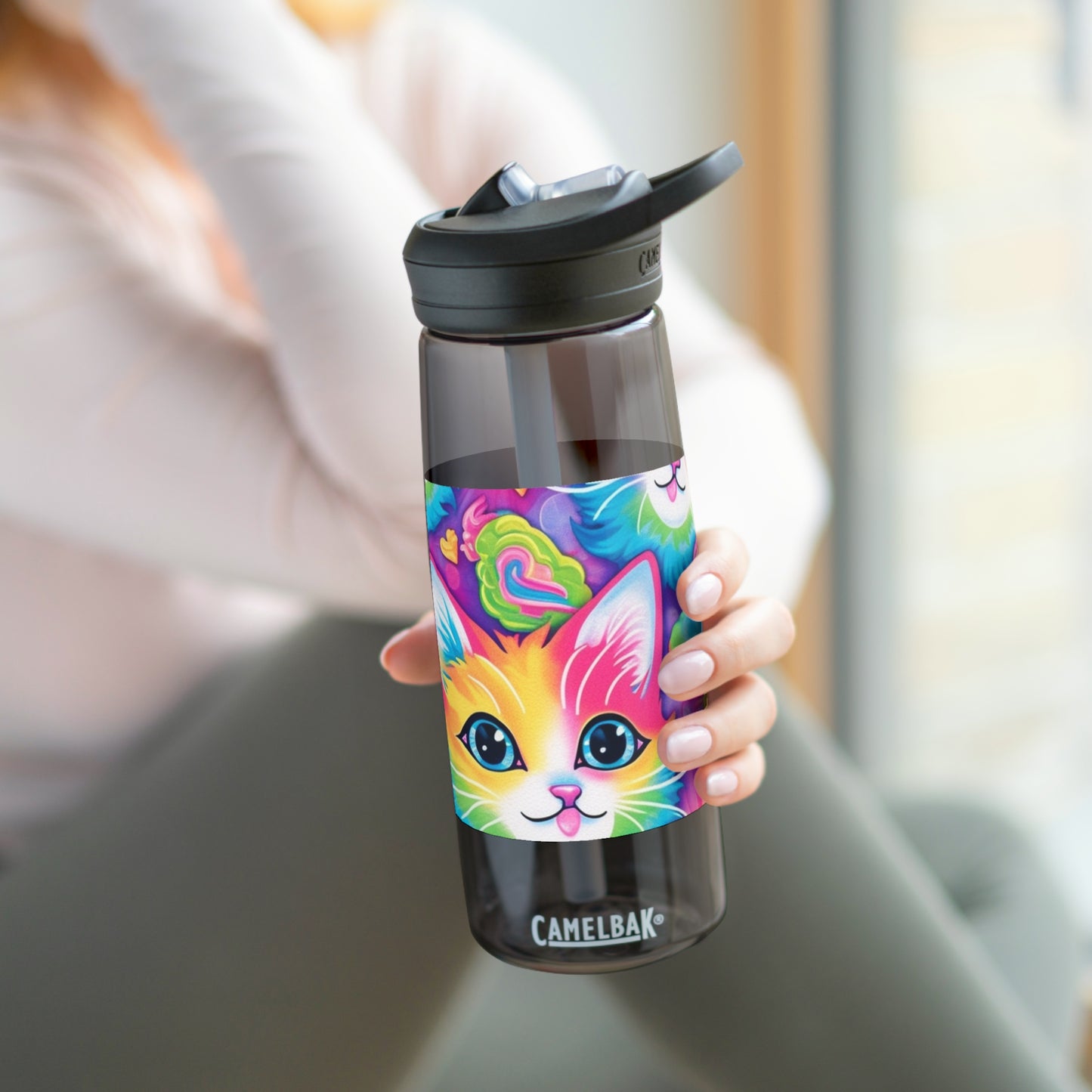 Happy Kitten & Cat Design - Vivid, Colorful & Eye-Catching - CamelBak Eddy®  Water Bottle, 20oz\25oz