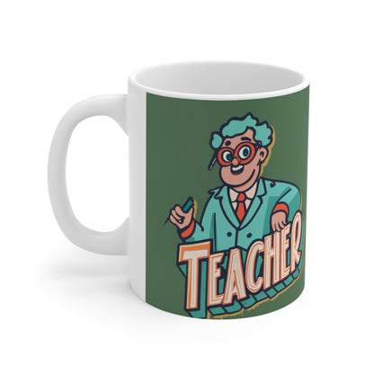 Science Teacher Gradebook Retro Teacher Classroom Scientist - Ceramic Mug 11oz