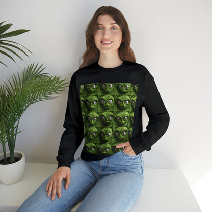 Alien Granny Square Crochet - Galacitc Space Sci fi Fantasy Theme - Unisex Heavy Blend™ Crewneck Sweatshirt