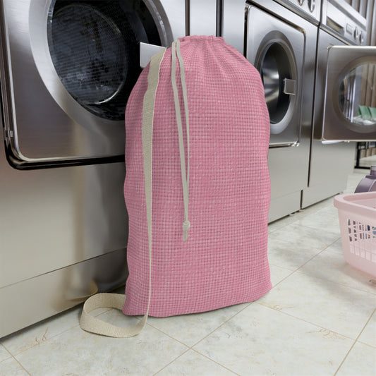 Pastel Rose Pink: Denim-Inspired, Refreshing Fabric Design - Laundry Bag
