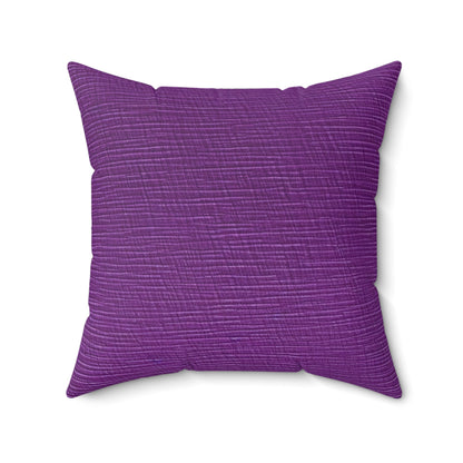 Violet/Plum/Purple: Denim-Inspired Luxurious Fabric - Spun Polyester Square Pillow