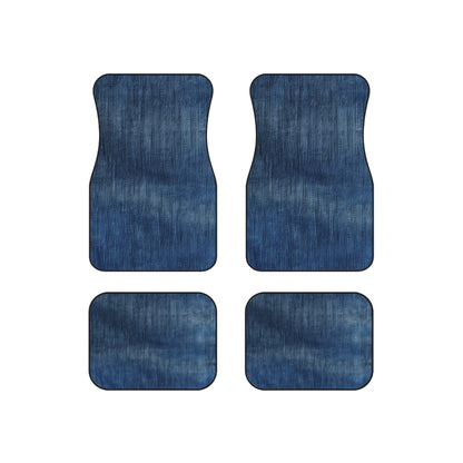 Indigo Splash: Ensueño Denim Lavado en Azul Profundo - Alfombrillas (Set de 4) 